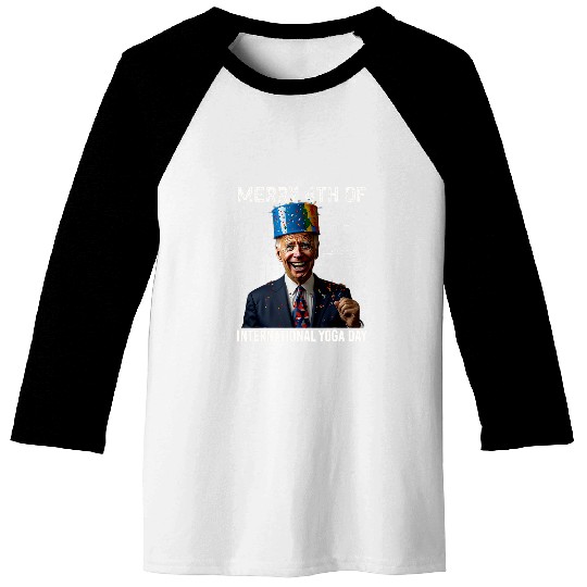International Yoga 4th Of July Funny Joe Biden Memorial 4 Baseball Tees