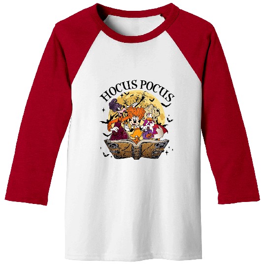 Disney Hocus Pocus Baseball Tees, Minnie Daisy Clarabelle Cosplay Pocus Sanderson Sisters Baseball Tees