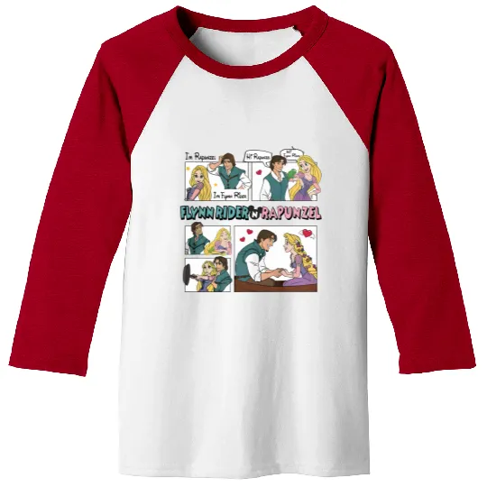 Tangled Couple Baseball Tees, Rapunzel And Flynn Rider Couple Baseball Tees, Disney Valentines Baseball Tees