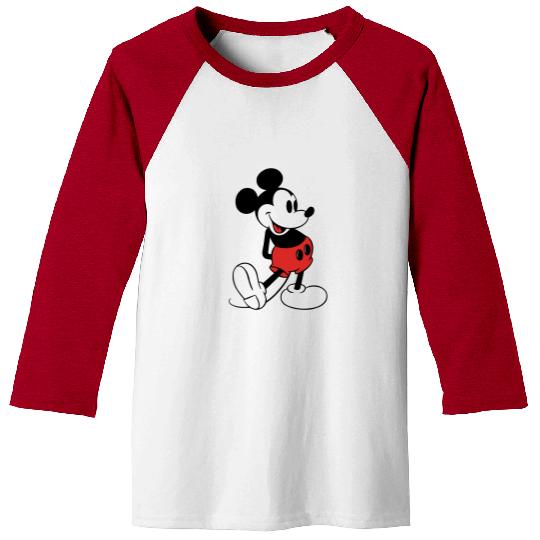 70s Mickey Mouse Black Grey Ringer Baseball Tees Vintage 1970s Made in USA 50/50 Unofficial Disney Cartoon Character Baseball Tees Streetwear Sportswear