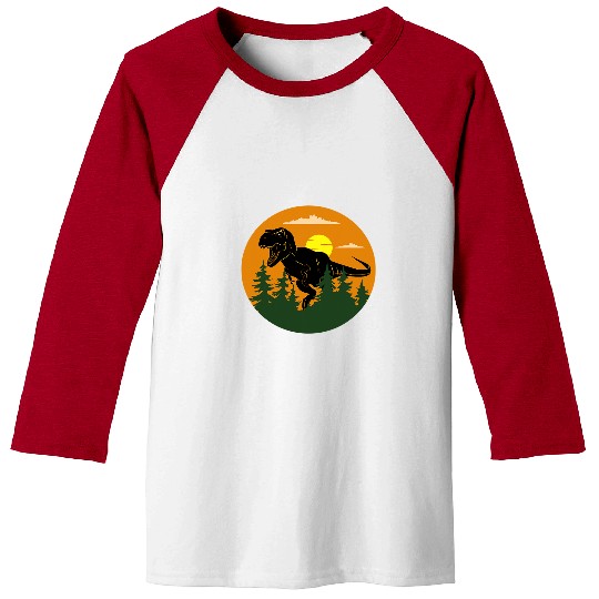 Dinosaur Pet Halloween Spooky Tyrannosaurus rexs Forrest Baseball Tees