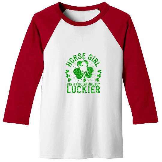 Horse Pet St Patricks Day Horse Girl Equestrian Hor Baseball Tees