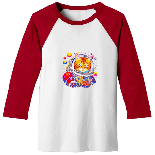 Astronaut Job Persian Cat Astronaut Baseball Tees