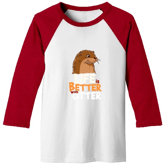 Otter Pet Otters Cute Sea Otter 7 Baseball Tees