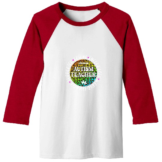 Autism Puzzle Teacher Appreciation Circle Autism Support Teacher Baseball Tees
