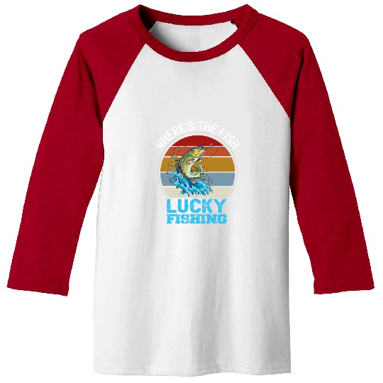 Fishing Fun WTF Wheres The Fish Bass Sarcastic Luck Fishing Tournament Baseball Tees