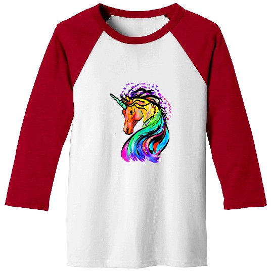 Unicorn Pet Cute Colorful Rainbow Unicorn Lover Gif Baseball Tees
