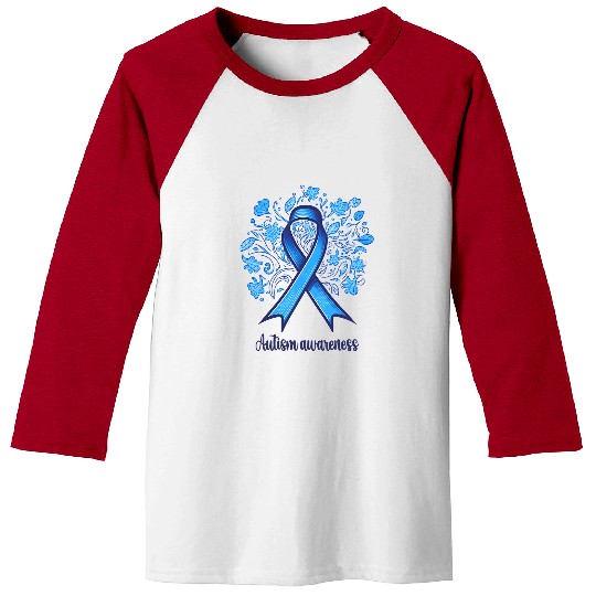 Autism Puzzle Blue Clothes Autism Awareness Blue Ribbon for Auties Baseball Tees