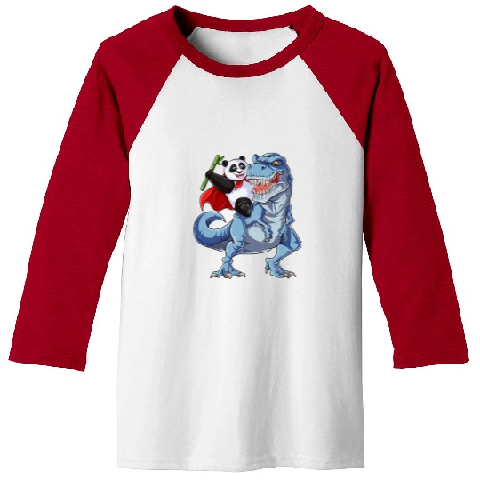 Unicorn Pet Lover Pony Panda Riding Dinosaur Trex T Funny Pandas Bear Baseball Tees