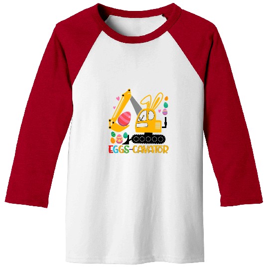 Excavator Fun Easter Egg Hun For Kids Toddlers Funny EggsCavator 7 Baseball Tees