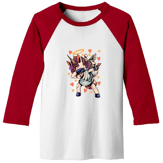 Unicorn Pet Cupid Valentines Day Gifts For Him or Her Baseball Tees