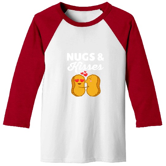 Chicken Pet Nugs And kissses Chicken Nuggets Food Baseball Tees