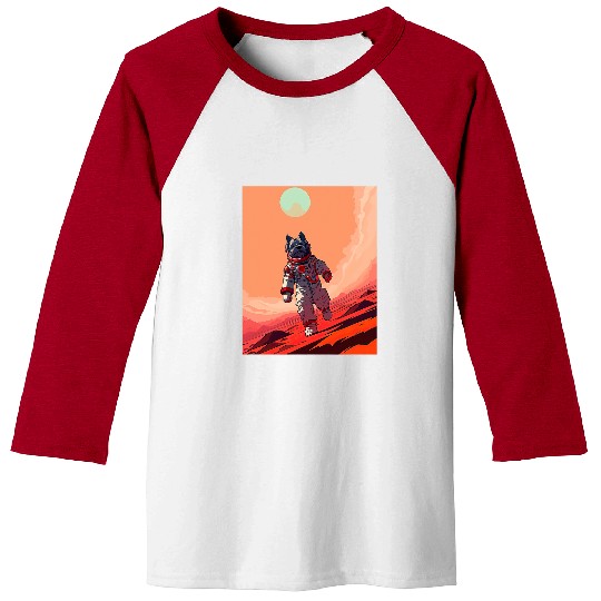 Schnauzer Pet Mars Funny Dog Astronaut Baseball Tees
