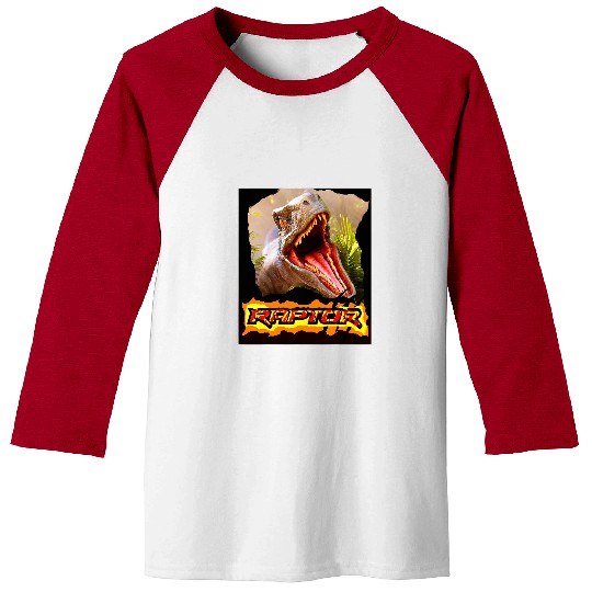 Dinosaur Pet Raptor Velociraptor Dinosaur Stunning Dramatic Wild Baseball Tees