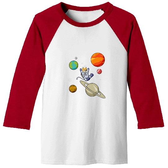 Astronaut Job Planet Solar System Boys Girls Funny Space Suit 37 Baseball Tees