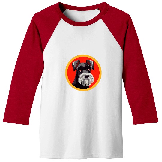 Schnauzer Pet Miniature Schnauzer Dog Minimal Love Dogs 8 Baseball Tees