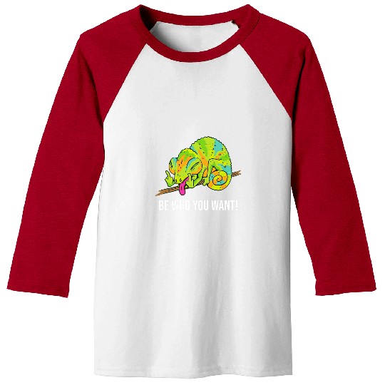 Chameleon Pet saying for chameleon owner Be who you want Baseball Tees