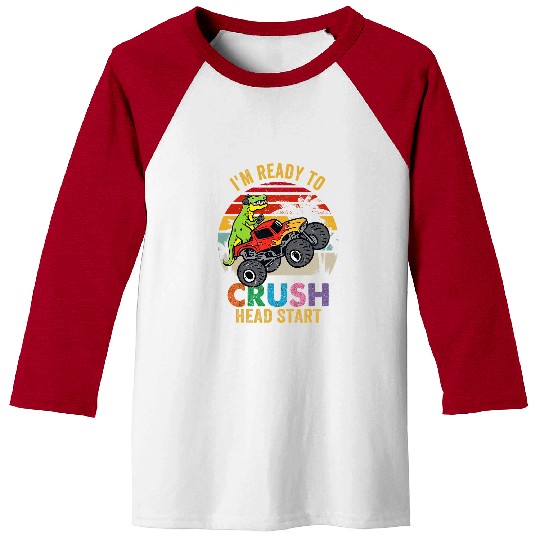Dinosaur Pet Im Ready To Crush Head Start Dinosaur Boys Kids Baseball Tees