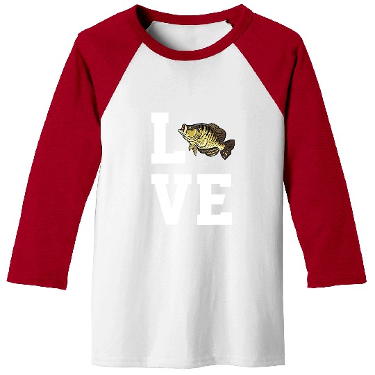 Fishing Fun Love Crappie Fishing Outfit Freshwater Pan Fish Baseball Tees