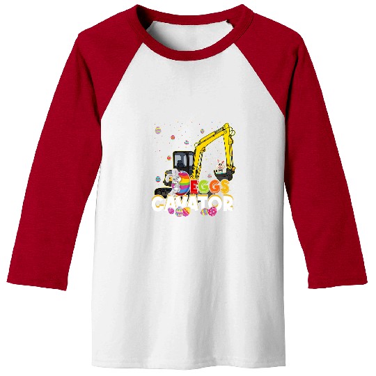 Excavator Fun Easter Egg Hunt For Kids Toddlers Funny ECavator Baseball Tees
