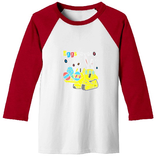 Excavator Fun Easter Day Egg Hunt for Boys Toddlers 17 Baseball Tees