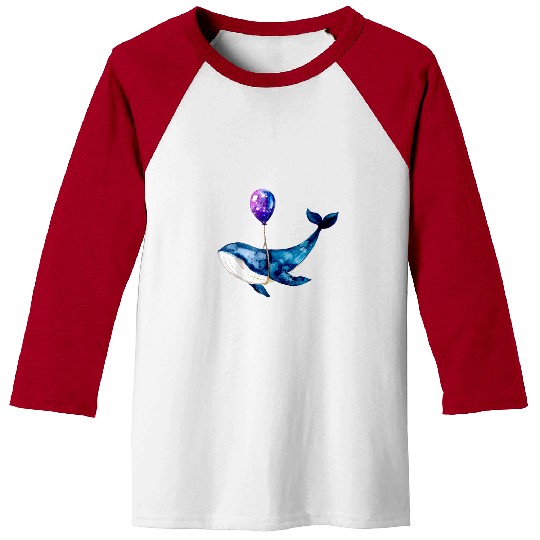Whale Pet Humpback Whale Marine Life Ocean Nature Sea Blue Waves 12 Baseball Tees