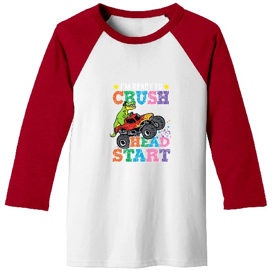 Dinosaur Pet Im Ready To Crush Head Start Dinosaur Boys Kids 1 Baseball Tees