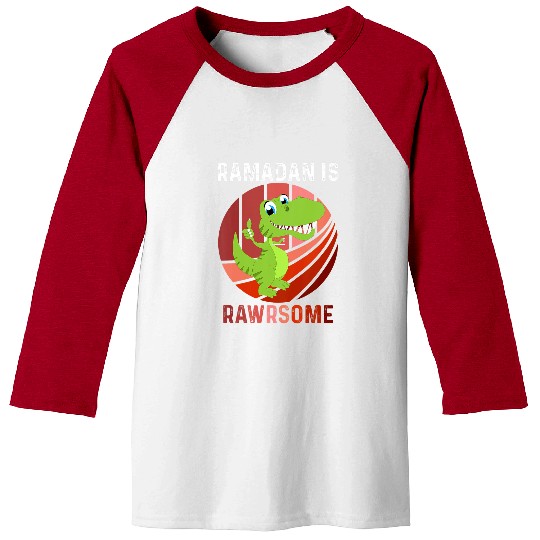 Dinosaur Pet Kids Kids Ramadan Ramadan Is Rawrsome Muslims Eid Baseball Tees