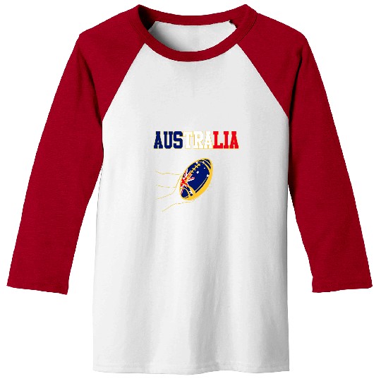 Sport Rugby AUSTRALIAN FLAG AUSTRALIA RUGBY Baseball Tees