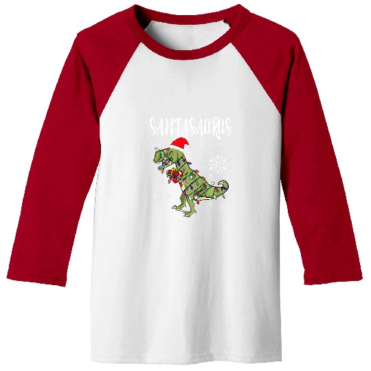 Dinosaur Pet Kids Kids Santasaurus Tree rexs Funny T rexs Christmas Baseball Tees
