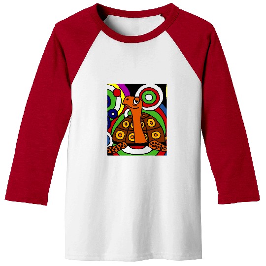 Turtle Pet Smiletodaytees Cute Artistic Box Turtle Abstract Art Baseball Tees