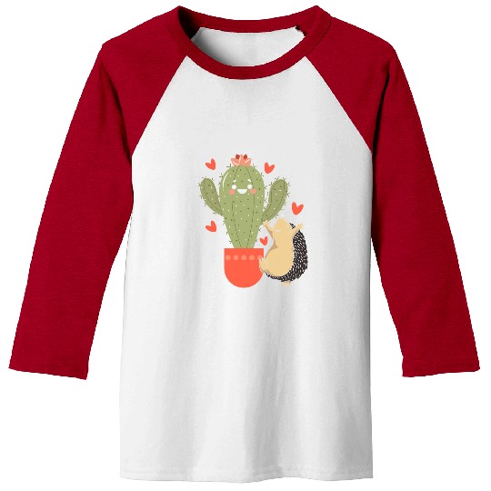 Hedgehog Pet Cactus Plant Lover Baseball Tees