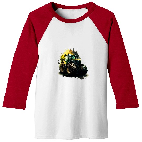 Tractor Fun Agriculture Monster Trekker Bauer Grandpa Tractor Fan Baseball Tees