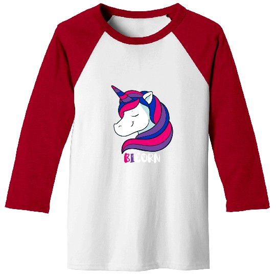 Unicorn Pet Bisexual Unicorn Bi Pride Bisexual Flag Bisexuality LGBTQ Baseball Tees
