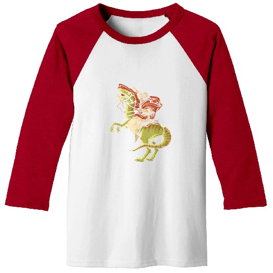 Dinosaur Pet Jesus Riding Dinosaur T rexs Jesus Christian 2 Baseball Tees