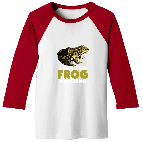Frog Pet Hunting Pond I Live For Frog Catching Baseball Tees