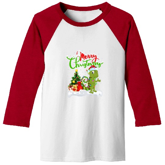 Chameleon Pet xmass Decorations Santa Chameleon Christmas Baseball Tees