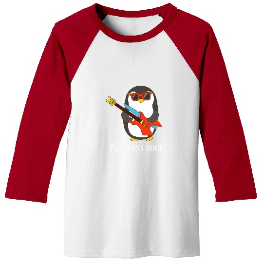 Penguin Pet Rock Funny Cute Baseball Tees