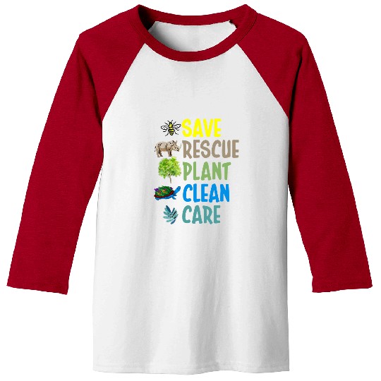 Turtle Pet Earth Day Save rescue Plant Clean Care Turtle Animal Recycle 1 Baseball Tees