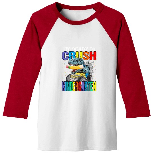 Dinosaur Pet Im Ready To Crush Kindergarten Monster Truck Dinosaur Boys Baseball Tees