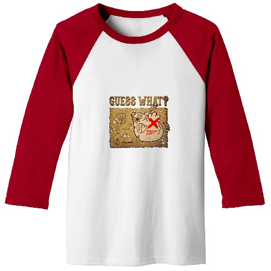Chicken Pet Guess What Chicken Butt Funny 112 Baseball Tees