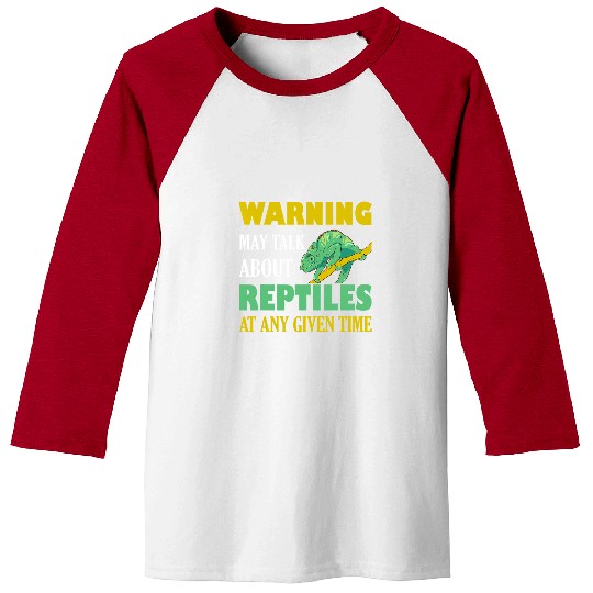 Chameleon Pet Warning May Talk About Reptiles Lizard Lover Baseball Tees