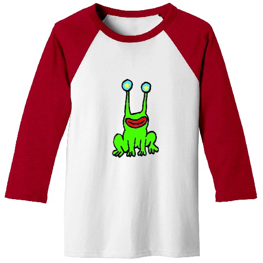 Frog Pet Happy Frog Graffiti Art Lime Baseball Tees