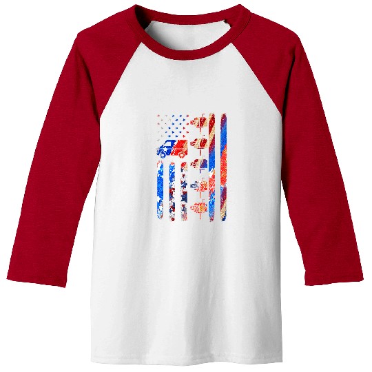 Postal Worker Job Happy 4th Of July Patriotic Postal Worker American Flag 1 Baseball Tees
