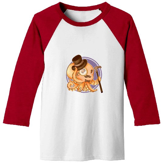 Octopus Pet Chibi Kawaii Cute Fancy Octopus Japanese Anime Octopus 020 Baseball Tees