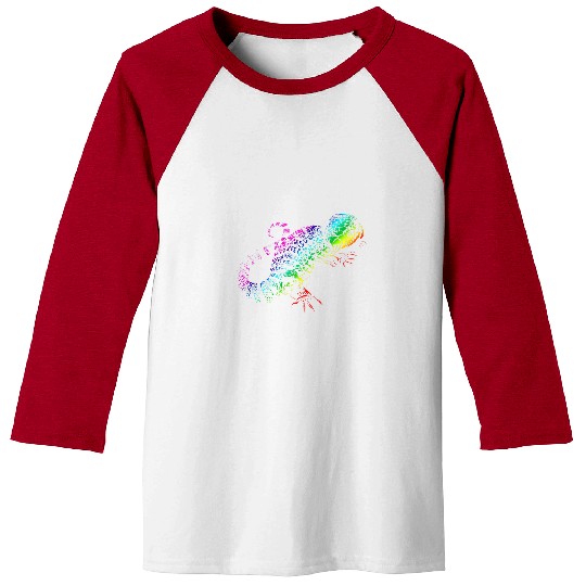 Komodo Pet Tiny Dinosaur Tegu Abstract Tegu Lover Reptile Tegu Lizard Baseball Tees