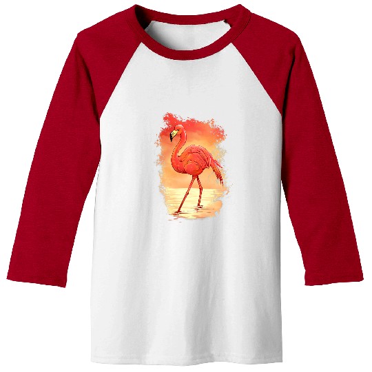 Flamingo Pet Beautiful Flamingo Pink Giant Bird Swamp Mangrove Shallow Baseball Tees