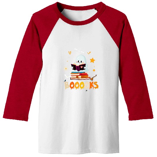 Book Fun ghosts Reading Teacher Halloween Librarian Book Lover School 01 Baseball Tees