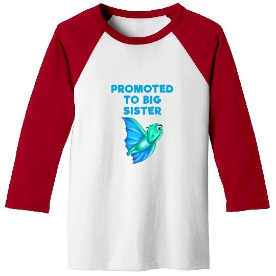 Dinosaur Pet Kids Promoted to Big Sister Cute kids dinosaur tee New baby 12 Baseball Tees