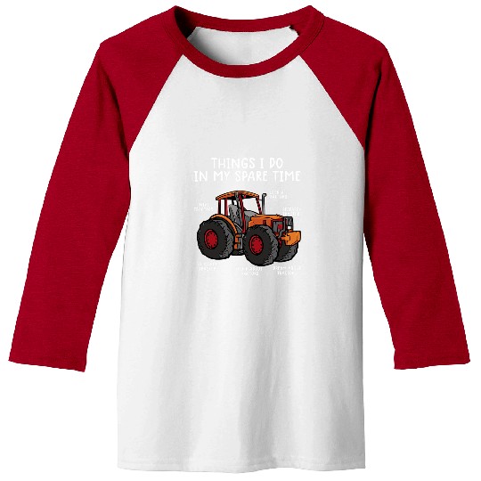 Tractor Fun farming s for kids farmer toddler 8 Baseball Tees